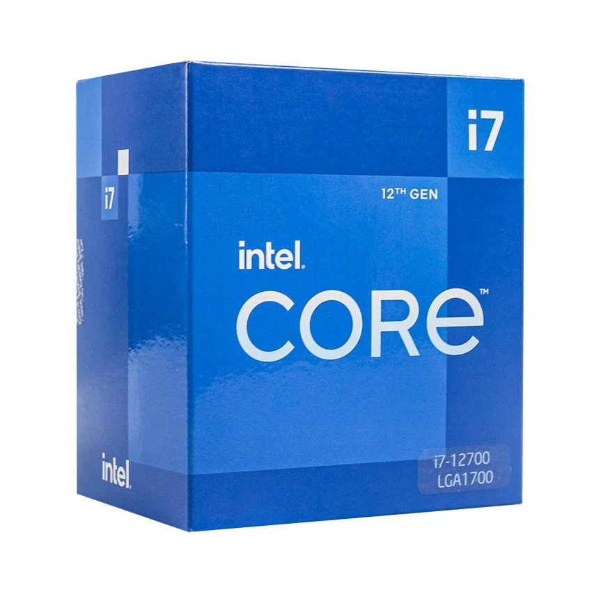 CPU INTEL CORE I7 12700 (3.6GHZ TURBO UP TO 4.9GHZ, 12 NHÂN 20 LUỒNG, 25MB CACHE, 65W) - SOCKET INTEL LGA 1700)