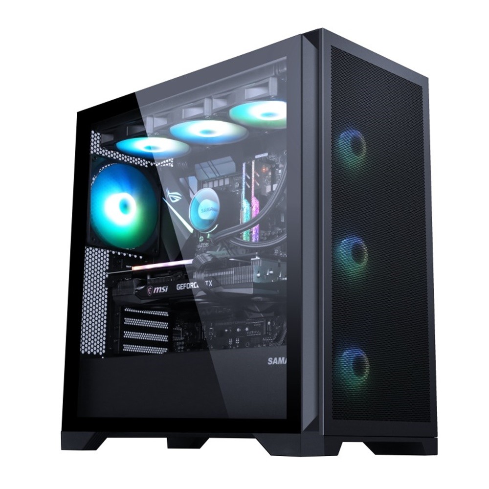 Vỏ Case SAMA 4502 Black (ATX - 3 Fan ARGB)