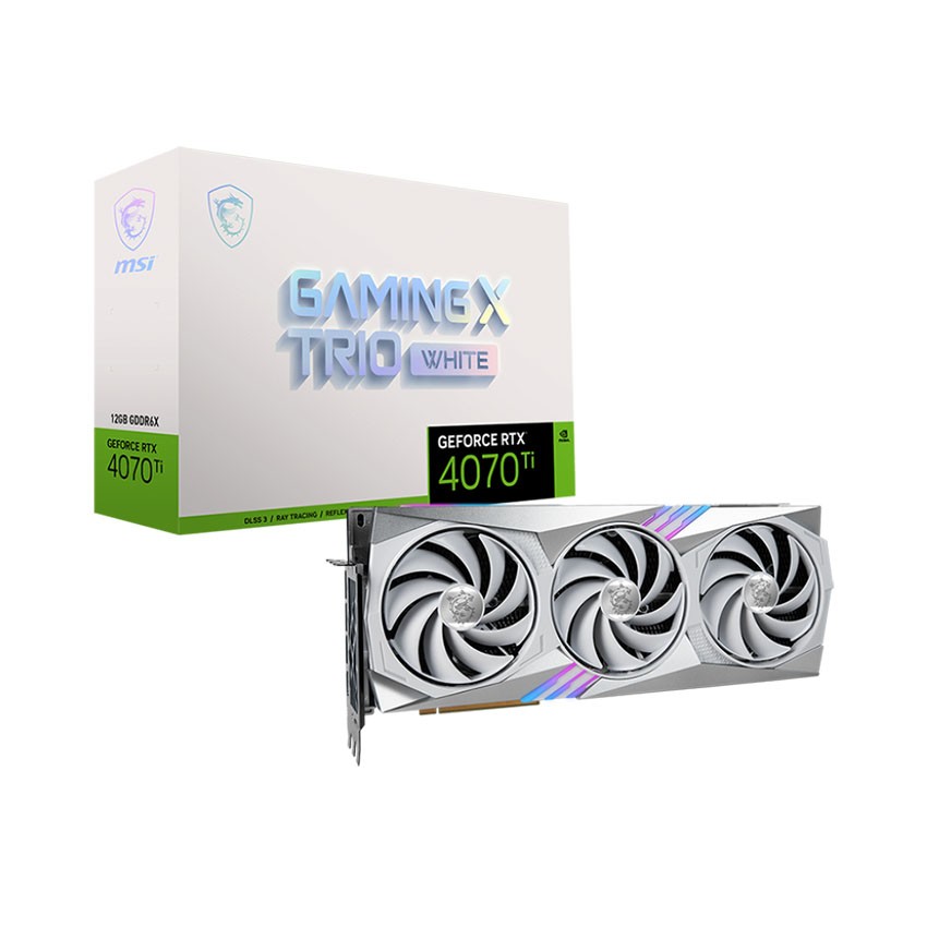 CARD MÀN HÌNH MSI RTX 4070 TI GAMING X TRIO WHITE 12G