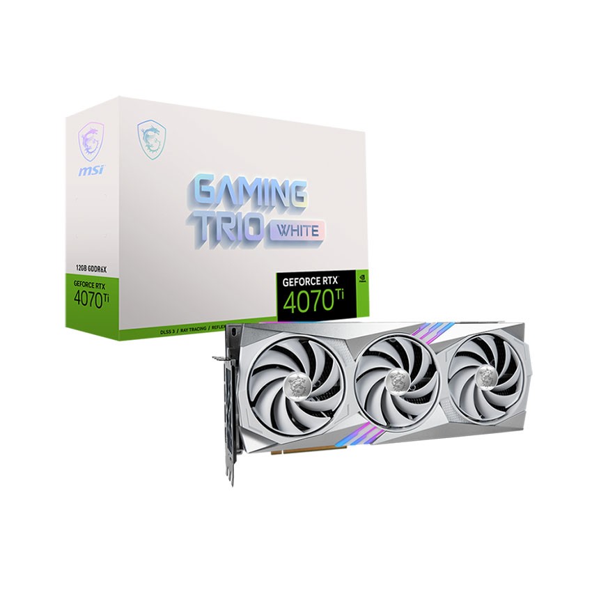 CARD MÀN HÌNH MSI RTX 4070 TI GAMING TRIO WHITE 12G