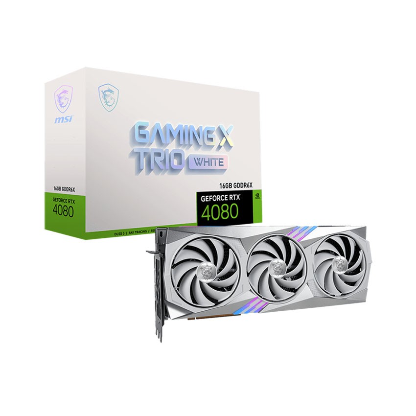 CARD MÀN HÌNH MSI RTX 4080 GAMING X TRIO WHITE 16G