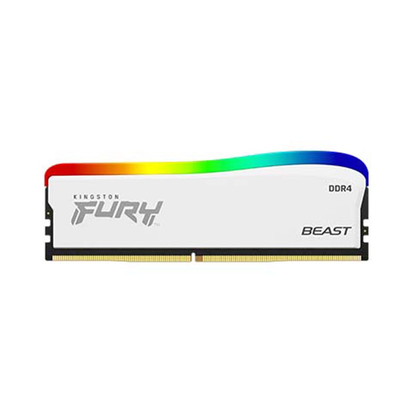 RAM DESKTOP KINGSTON FURY BEAST WHITE RGB (KF432C16BWAK2/16) 16GB (2X8GB) DDR4 3200MHZ