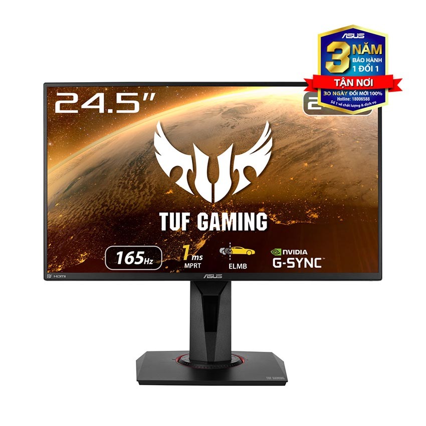 MÀN HÌNH GAMING ASUS TUF VG259QR (24.5 INCH/FHD/IPS/165HZ/1MS/LOA)