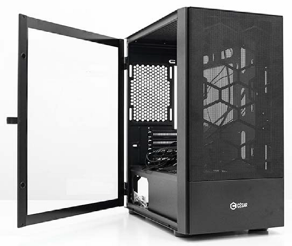 Vỏ Case Cesar Light Black (Tặng kèm Fan RGB)