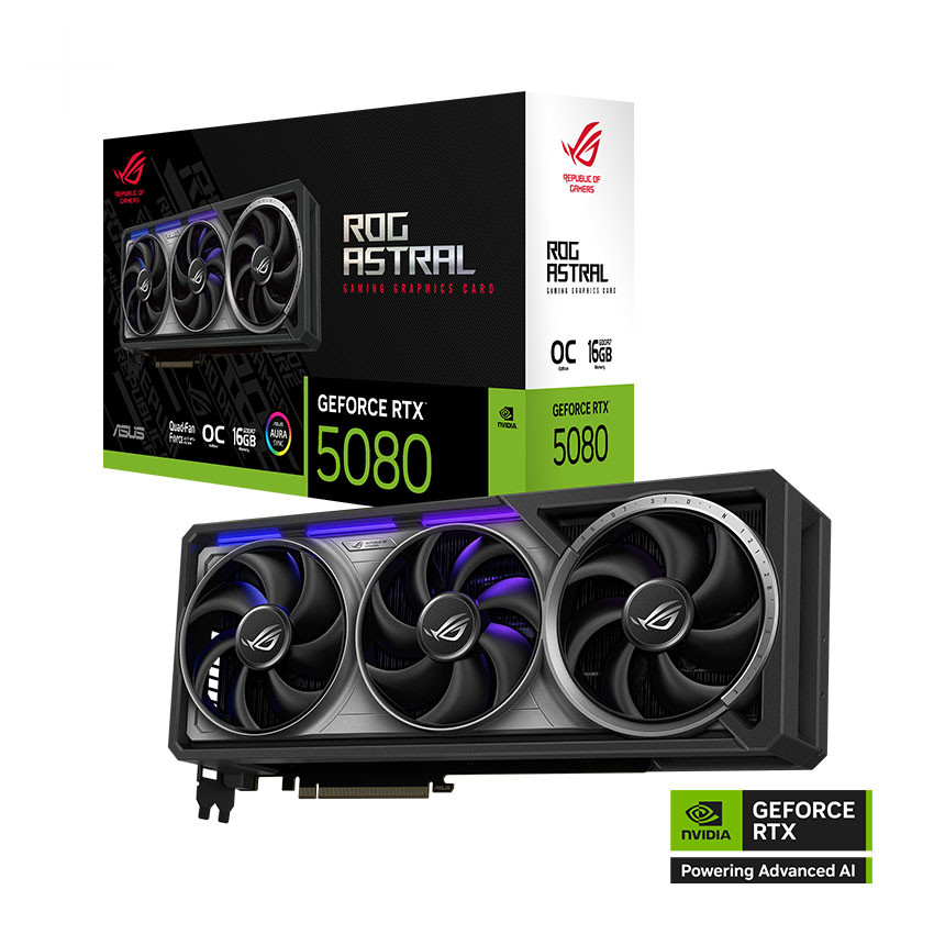 Card màn hình Asus ROG ASTRAL RTX 5080 16G GAMING GDDR7 OC